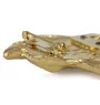 Presa Canario, Dogo Canario, Canary Mastiff - brooch with a clip, gold-plated holder for a start number, a gift for a dog show by Art-Dog brand.