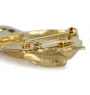 Presa Canario, Dogo Canario, Canary Mastiff - brooch with a clip, gold-plated holder for a start number, a gift for a dog show by Art-Dog brand.