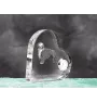 Portugiesischer Wasserhund - Kristalluhr mit einem Hundebild, Herzregal-Uhr, personalisierte Standuhr der Marke Art-Dog