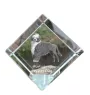 Chien d'eau portugais - un cube de cristal avec une photo, une photo de cheval dans le cristal, un presse-papiers cubique de la marque Art-Dog