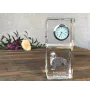 Chien d'eau portugais - montre en cristal avec photo, photo de chien dans un cristal, horloge de bureau personnalisée de la marque Art-Dog