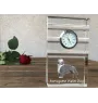 Chien d'eau portugais - une horloge en verre avec une photo, une photo de chien dans un cristal, une horloge de bureau personnalisée de la marque Art-Dog