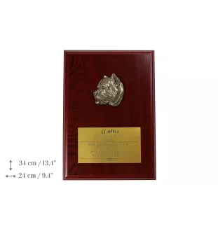 Presa Canario, Dogo Canario, Canary Mastiff - bas-relief of a dog, small decoration, realistic plaque with the Art-Dog brand
