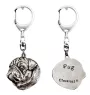 Carlin, Pug, Mops I - Porte-clés argenté avec chien, décoration de sac à main, pendentif de sac à dos par la marque Art-Dog