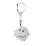 Pug I - Silver-plated key ring with dog, handbag decoration, backpack pendant by Art-Dog brand