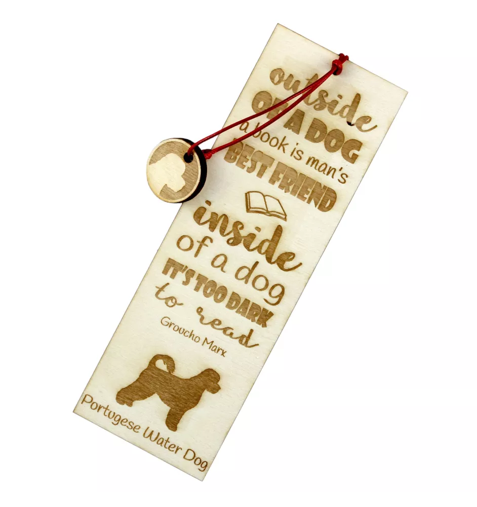 Chien d'eau portugais - marque-page pour livre avec chien, marque-page personnalisé, cadeau pour les amateurs de livres de la marque Art-Dog