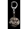 Pug I - Silver-plated key ring with dog, handbag decoration, backpack pendant by Art-Dog brand