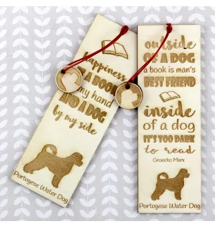 Portugiesischer Wasserhund - Lesezeichen mit Hund, personalisiertes Lesezeichen, Geschenk für Bücherwurm von der Marke Art-Dog