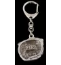 Pug II - Silver-plated key ring with dog, handbag decoration, backpack pendant by Art-Dog brand