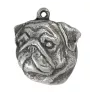 Mops, Pug, Carlin, Carlino, Doguillo II - Versilberte Hund Anhänger, Handtasche Dekoration, Rucksack-Anhänger von Art-Dog Marke