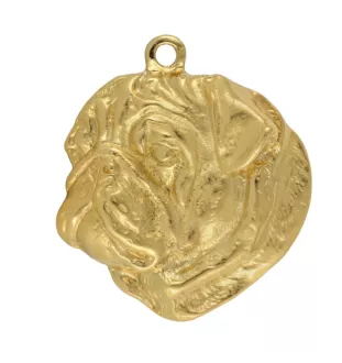 Mops, Pug, Carlin, Carlino, Doguillo I - Vergoldeter Schlüsselanhänger mit Hund, Handtaschenschmuck, Luxus-Accessoire der Marke Art-Dog