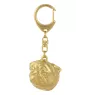 Pug II - Gilded key ring with dog, handbag decoration, luxury accessory by Art-Dog brand