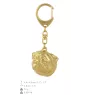 Pug II - Gilded key ring with dog, handbag decoration, luxury accessory by Art-Dog brand