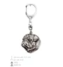 Pug I - Silver-plated key ring with a dog in a gift box, handbag decoration, backpack pendant by Art-Dog brand