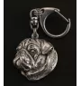 Carlin, Pug, Mops I - Porte-clés argenté avec un chien dans une boîte cadeau, décoration de sac à main, pendentif de sac à dos par la marque Art-Dog