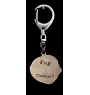 Pug I - Silver-plated key ring with a dog in a gift box, handbag decoration, backpack pendant by Art-Dog brand