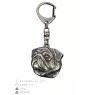 Mops, Pug, Carlin, Carlino, Doguillo II - Versilberter Schlüsselanhänger mit Hund in einer Geschenkbox, Handtaschenschmuck, Rucksackanhänger der Marke Art-Dog
