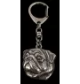 Pug II - Silver-plated key ring with a dog in a gift box, handbag decoration, backpack pendant by Art-Dog brand