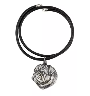 Carlin, Pug, Mops I - collier avec un chien, pendentif en plaqué argent pour les fans de chiens, bijoux uniques de la marque Art-Dog