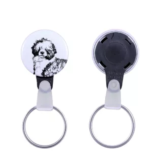 Portuguese Water Dog, Portie, PWD, Water Dog - keychain with a dog portrait, pendant with the brand's own Art-Dog graphics