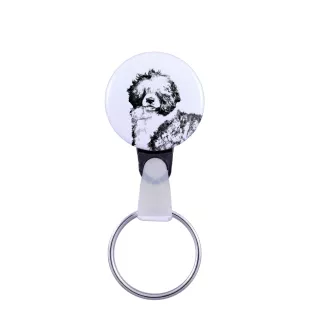 Portuguese Water Dog, Portie, PWD, Water Dog - keychain with a dog portrait, pendant with the brand's own Art-Dog graphics