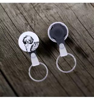 Portugiesischer Wasserhund - Schlüsselanhänger mit dem Bild eines Hundes, Anhänger mit dem eigenen Grafikdesign der Marke Art-Dog