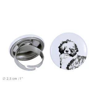 Portugiesischer Wasserhund - Damen Schmuck mit dem Bild eines Hundes, handgefertigtes Produkt, Möglichkeit, Ihr eigenes Foto hinzuzufügen, Marke Art-Dog