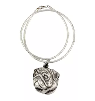 Pug II - Dog necklace, unique jewellery for the dog fan, unique adder pendant by Art-Dog brand