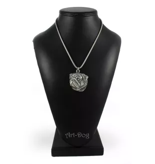 Pug II - Dog necklace, unique jewellery for the dog fan, unique adder pendant by Art-Dog brand