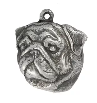 Pug II - Dog necklace, unique jewellery for the dog fan, unique adder pendant by Art-Dog brand