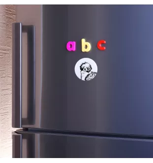 Portugiesischer Wasserhund Magnet mit einem Hundepfotenabdruck, außergewöhnlich leicht, starker Magnet, handgefertigtes Produkt der Marke Art-Dog