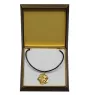 Pug I - Dog necklace in gift box, gold-plated pendant for dog fan, striking jewellery by Art-Dog