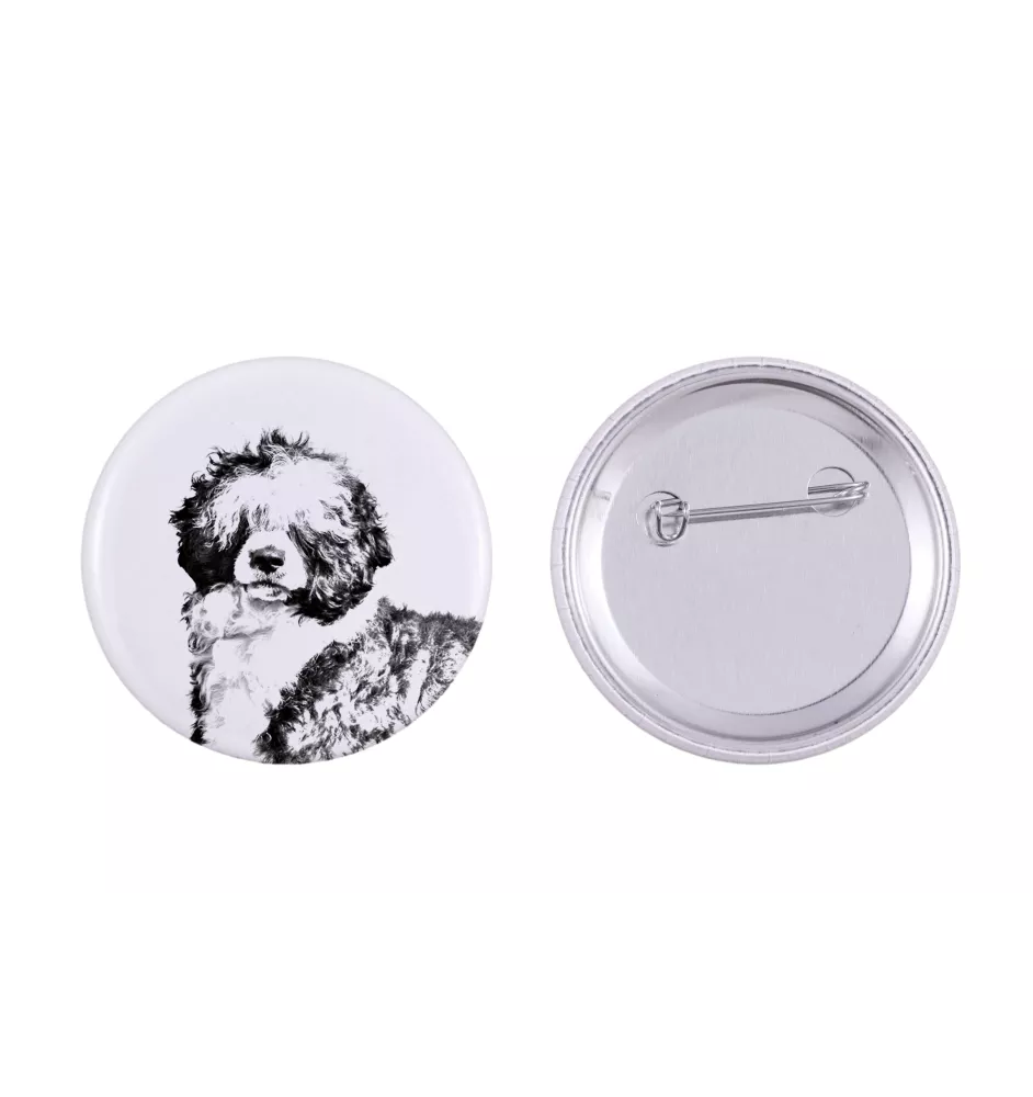 Portuguese Water Dog, Portie, PWD, Water Dog - pin with your dog, add your own photo, Art-Dog brand