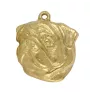 Carlin, Pug, Mops II - Collier de chien dans une boîte cadeau, pendentif plaqué or pour les fans de chiens, bijoux remarquables par Art-Dog