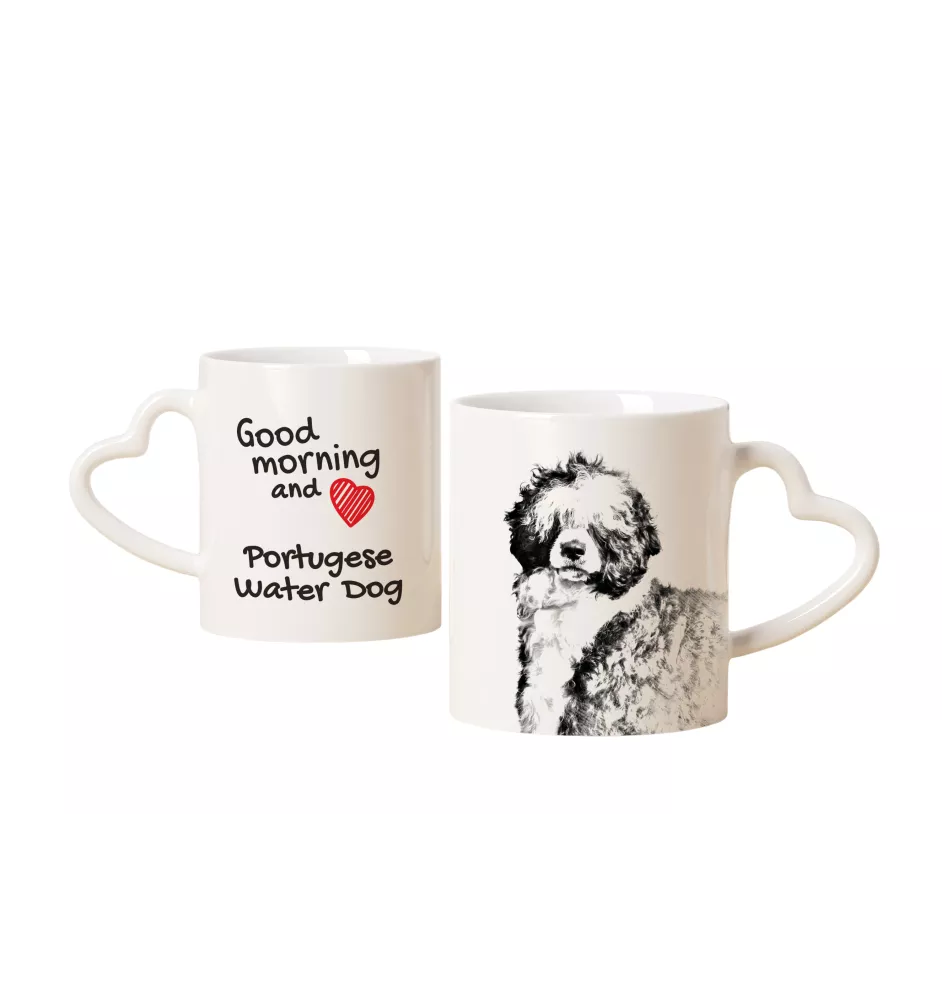 Chien d'eau portugais - tasse avec chien, une tasse adorable avec une anse en forme de cœur, un cadeau universel de la marque Art-Dog