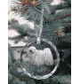Puli, Puli Hongrois - boule de Noël en cristal avec une photo, photo de chien dans le cristal, décoration personnalisée pour sapin de Noël de la marque Art-Dog