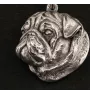 Pug I - Dog necklace in gift box, silver-plated locket for dog fan, striking pendant by Art-Dog brand