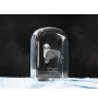 Chien d'eau portugais - un cube de cristal avec une photo, une photo de chien dans le cristal, un presse-papiers cubique de la marque Art-Dog