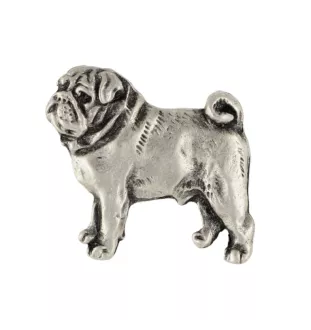 Mops, Pug pin posrebrzony Art-Dog