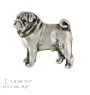 Mops, Pug pin posrebrzony Art-Dog