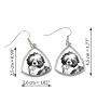 Chien d'eau portugais - boucles d'oreilles avec chien, boucles d'oreilles pendantes avec photo, bijoux personnalisés avec impression de la marque Art-Dog