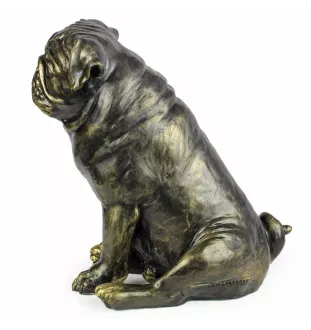 Mops, Pug, Carlin, Carlino, Doguillo - Lebensgroße Hundestatue, Figur im Maßstab 1:1, Statue für den Garten von Art-Dog