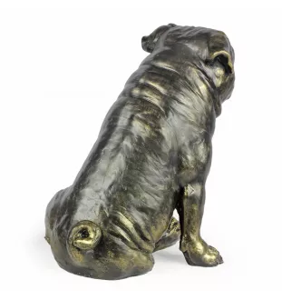 Mops, Pug, Carlin, Carlino, Doguillo - Lebensgroße Hundestatue, Figur im Maßstab 1:1, Statue für den Garten von Art-Dog