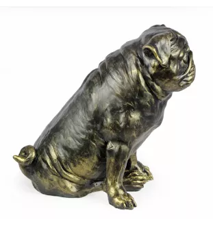 Mops, Pug, Carlin, Carlino, Doguillo - Lebensgroße Hundestatue, Figur im Maßstab 1:1, Statue für den Garten von Art-Dog
