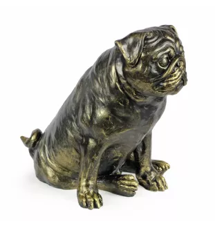 Mops, Pug, Carlin, Carlino, Doguillo - Lebensgroße Hundestatue, Figur im Maßstab 1:1, Statue für den Garten von Art-Dog