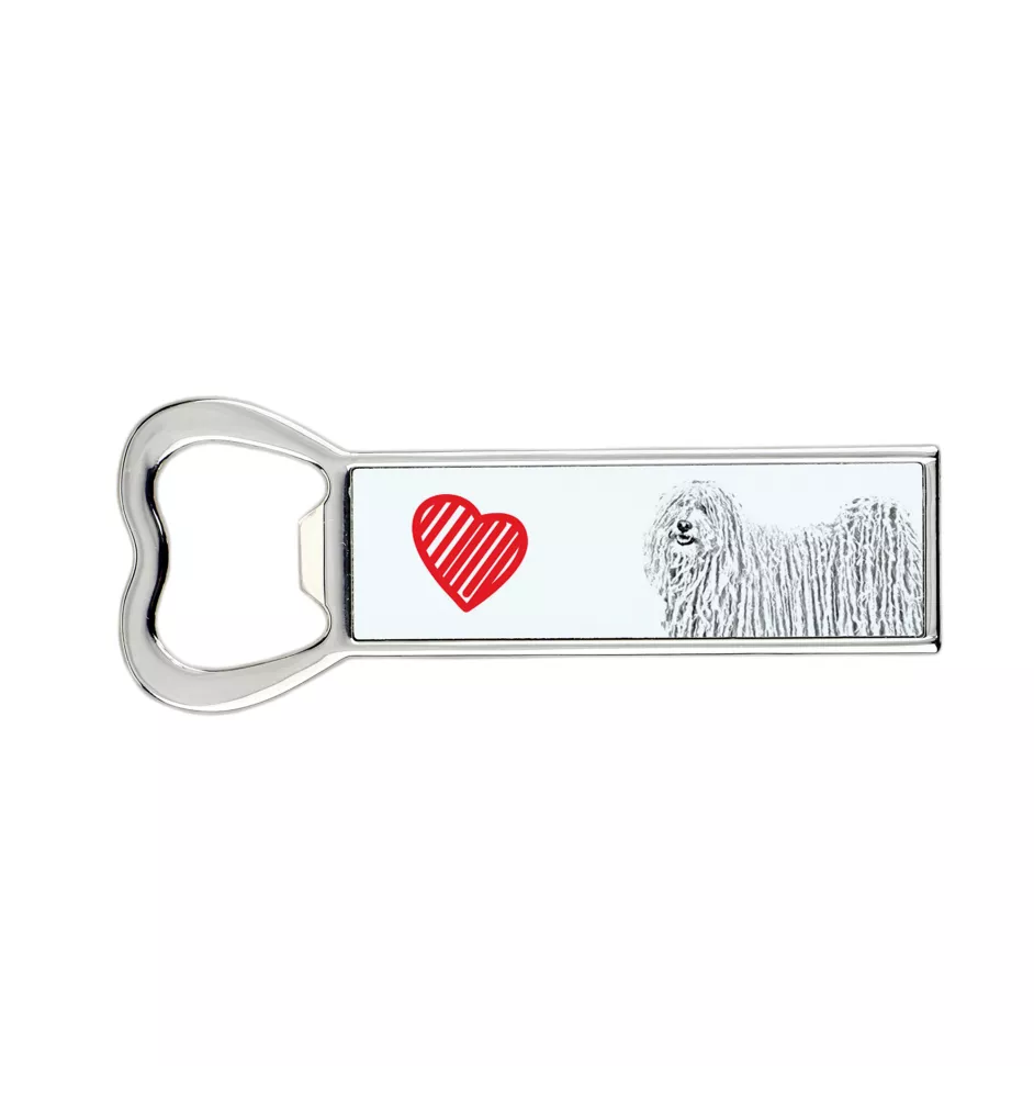 Puli, Hungarian Water Dog - bottle opener with a dog, personalized fridge opener, unique gift for a man by Art-Dog brand