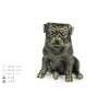 Mops, Pug, Carlin, Carlino, Doguillo - Lebensgroße Hundestatue, Figur im Maßstab 1:1, Statue für den Garten von Art-Dog