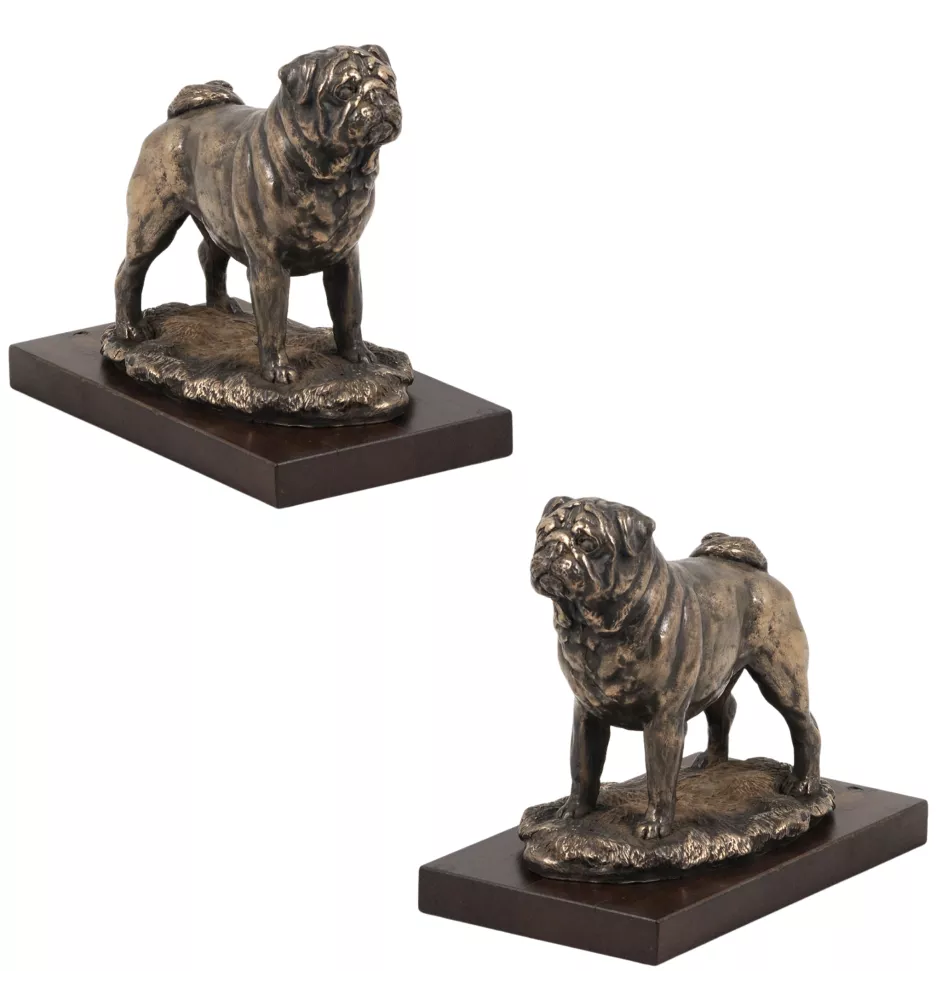 Carlin, Pug, Mops - statue de chien, figurine pour bureau, trophée pour exposition canine par la marque Art-Dog