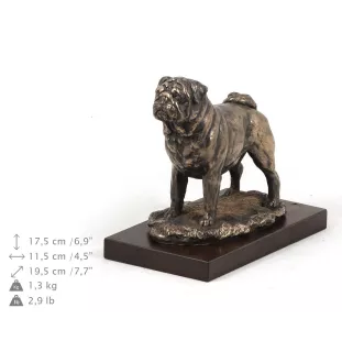 Mops, Pug, Carlin, Carlino, Doguillo - Hundestatue, Figur für Büro, Trophäe für Hundeausstellung von Art-Dog brand