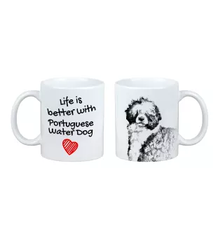 Portugiesischer Wasserhund - Tasse mit Hund, Tasse mit Bild, personalisiertes Geschenk der Marke Art-Dog
